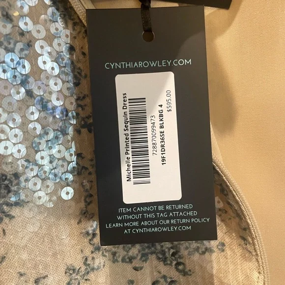 Michelle soft printed sequin Dress by Cynthia Rowley - Picture 4 of 8